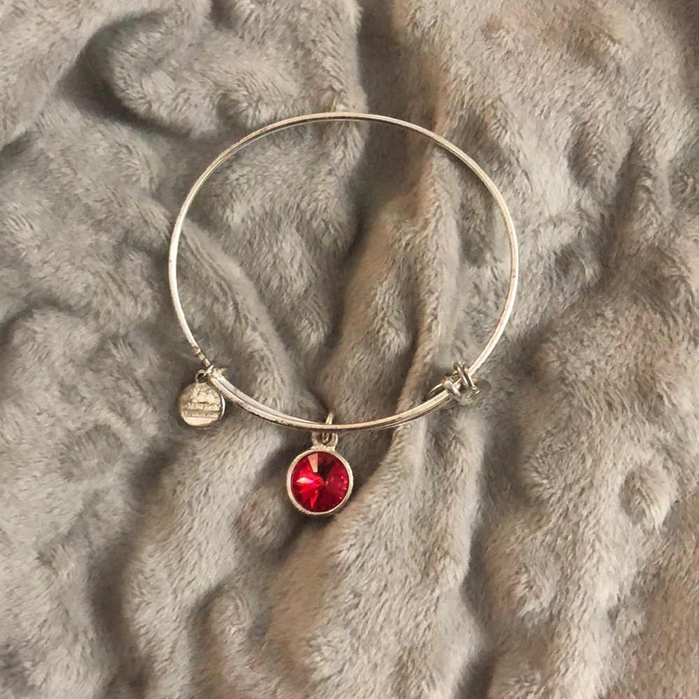 Alex and Ani, red stone bracelet